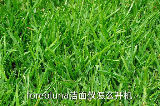 foreoluna洁面仪怎么开机