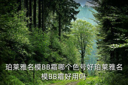 什么bb霜用起来颜色好看,bb霜的颜色怎么选？