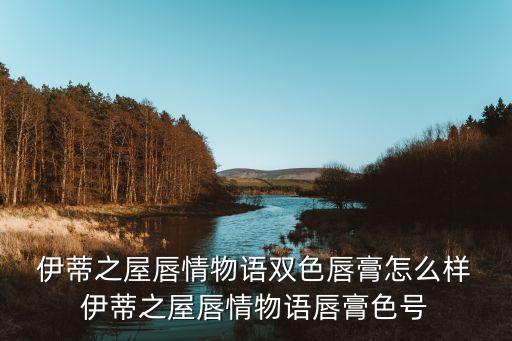  伊蒂之屋唇情物语双色唇膏怎么样 伊蒂之屋唇情物语唇膏色号