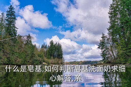 什么是皂基,如何判断皂基洗面奶求细心解答,亲