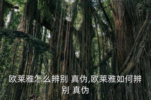 欧莱雅怎么辨别 真伪,欧莱雅如何辨别 真伪