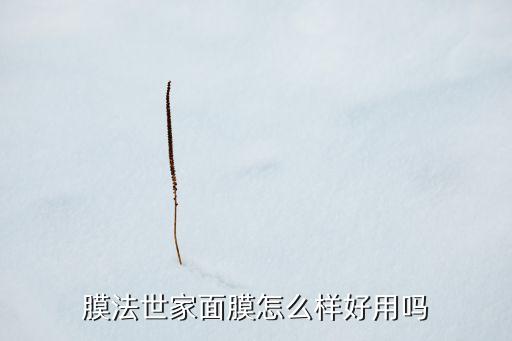 膜法世家面膜怎么样好用吗