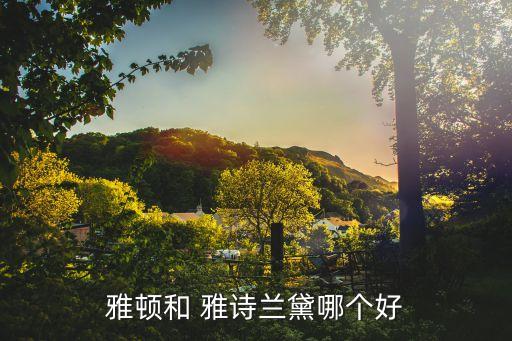 雅顿和 雅诗兰黛哪个好