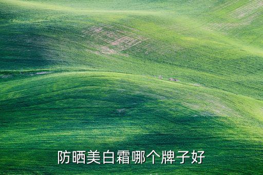 防晒美白霜哪个牌子好
