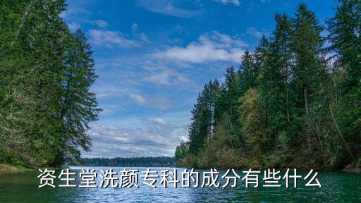 资生堂洗颜专科的成分有些什么