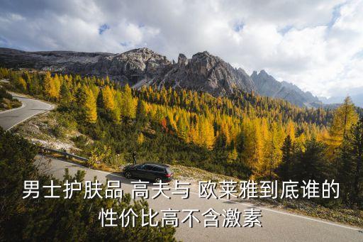 男士护肤品 高夫与 欧莱雅到底谁的性价比高不含激素