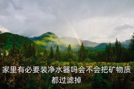 家里有必要装净水器吗会不会把矿物质都过滤掉