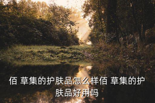 佰 草集的护肤品怎么样佰 草集的护肤品好用吗