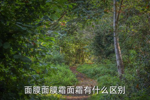 面膜面膜霜面霜有什么区别