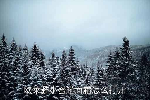 欧莱雅小蜜罐面霜怎么打开