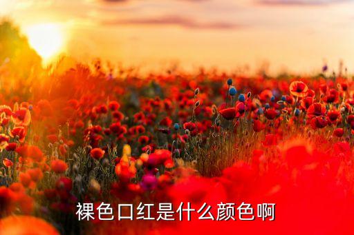 裸色口红是什么颜色啊