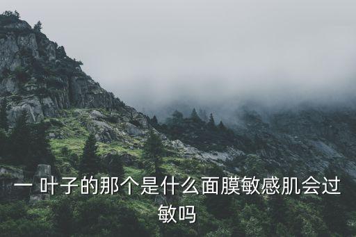 一 叶子的那个是什么面膜敏感肌会过敏吗