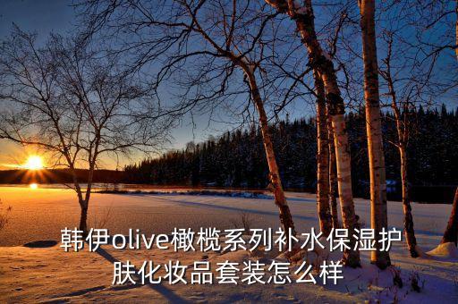  韩伊olive橄榄系列补水保湿护肤化妆品套装怎么样