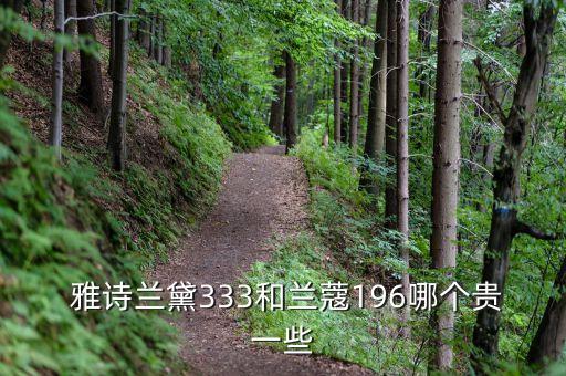  雅诗兰黛333和兰蔻196哪个贵一些