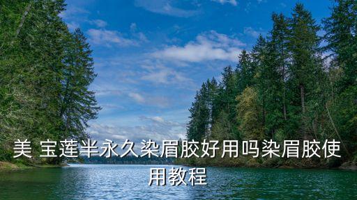 美 宝莲半永久染眉胶好用吗染眉胶使用教程