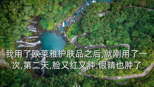 我用了欧莱雅护肤品之后,就刚用了一次,第二天,脸又红又肿,眼睛也肿了...