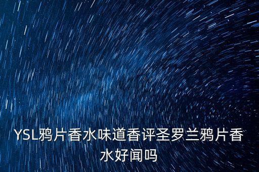 YSL鸦片香水味道香评圣罗兰鸦片香水好闻吗