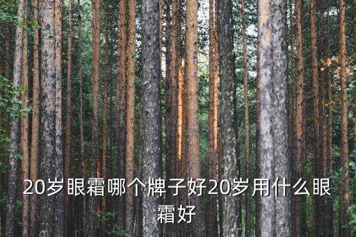 20岁眼霜哪个牌子好20岁用什么眼霜好
