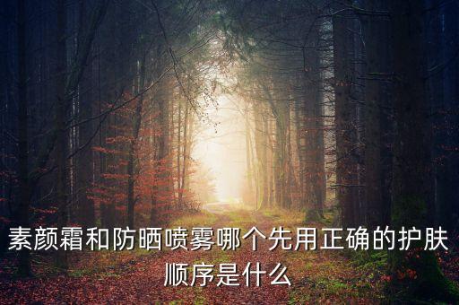 素颜霜和防晒喷雾哪个先用正确的护肤顺序是什么