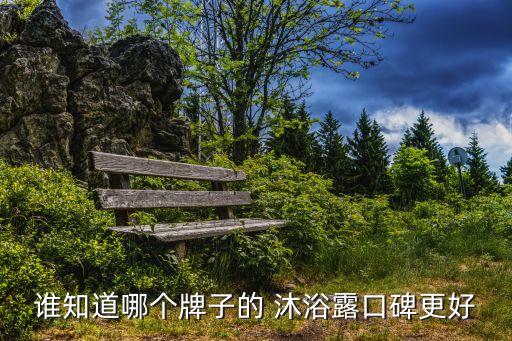 谁知道哪个牌子的 沐浴露口碑更好