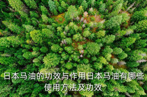 日本马油的功效与作用日本马油有哪些使用方法及功效