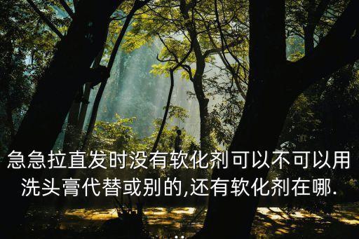 急急拉直发时没有软化剂可以不可以用洗头膏代替或别的,还有软化剂在哪...