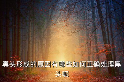 黑头形成的原因有哪些如何正确处理黑头呢
