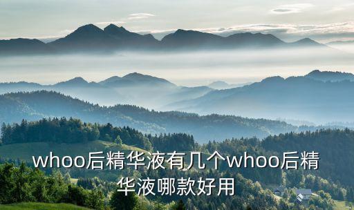 whoo后精华液有几个whoo后精华液哪款好用