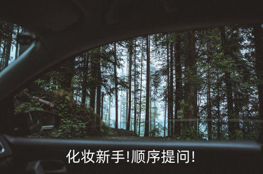 化妆新手!顺序提问!