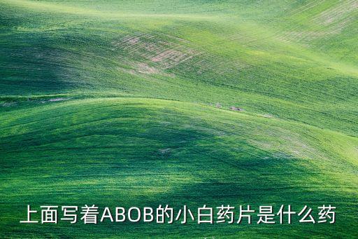 上面写着ABOB的小白药片是什么药
