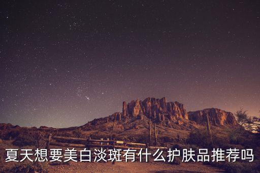 夏天想要美白淡斑有什么护肤品推荐吗