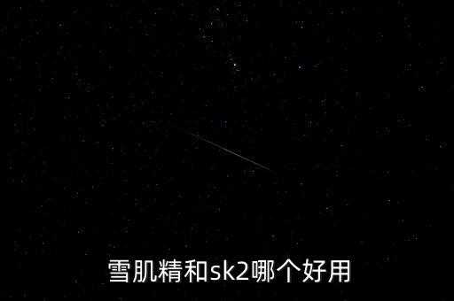  雪肌精和sk2哪个好用