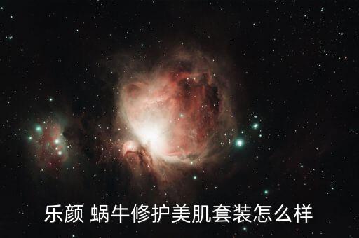 乐颜 蜗牛修护美肌套装怎么样