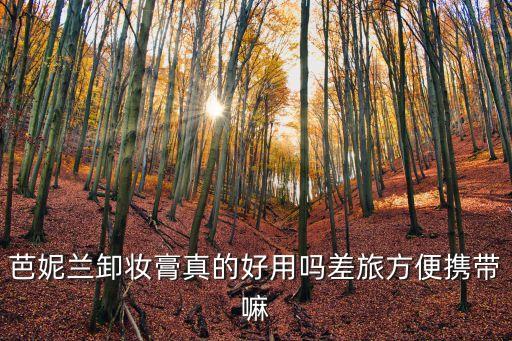 芭妮兰卸妆膏真的好用吗差旅方便携带嘛