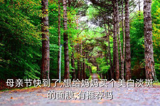 母亲节快到了,想给妈妈买个美白淡斑的面膜,有推荐吗