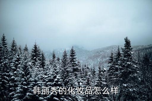 韩丽秀的化妆品怎么样