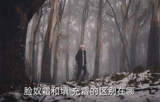 脸奴霜和填 充霜的区别在哪