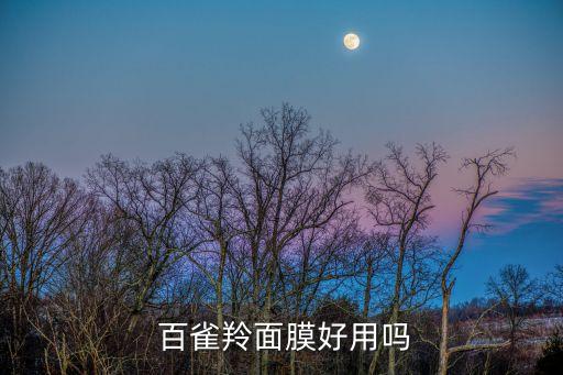  百雀羚面膜好用吗