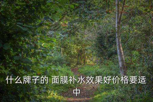 什么牌子的 面膜补水效果好价格要适中