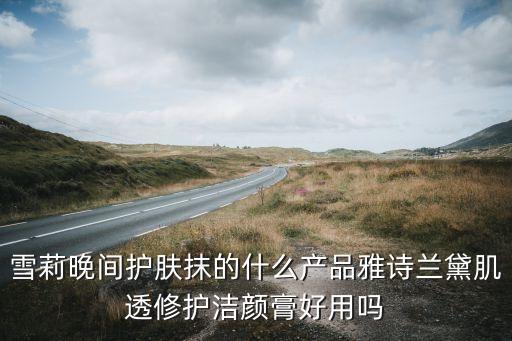 雪莉晚间护肤抹的什么产品雅诗兰黛肌透修护洁颜膏好用吗