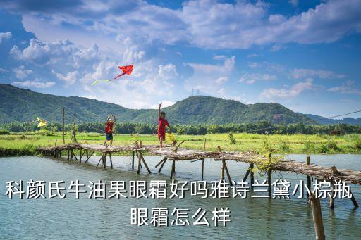 科颜氏的眼霜怎么样,这两款眼霜怎么样?