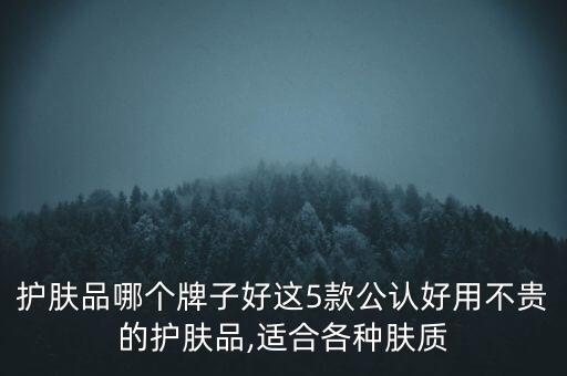 护肤品哪个牌子好这5款公认好用不贵的护肤品,适合各种肤质