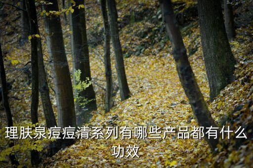 理肤泉痘痘清系列有哪些产品都有什么功效
