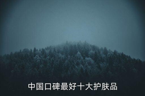 中国口碑最好十大护肤品