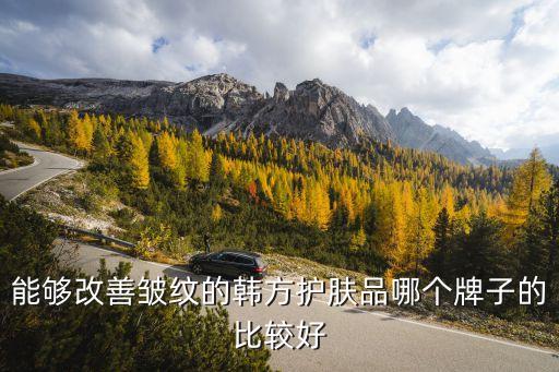 能够改善皱纹的韩方护肤品哪个牌子的比较好