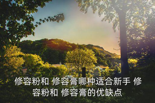 修容粉和 修容膏哪种适合新手 修容粉和 修容膏的优缺点