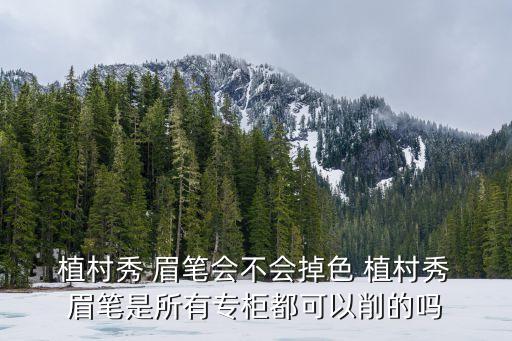  植村秀 眉笔会不会掉色 植村秀 眉笔是所有专柜都可以削的吗