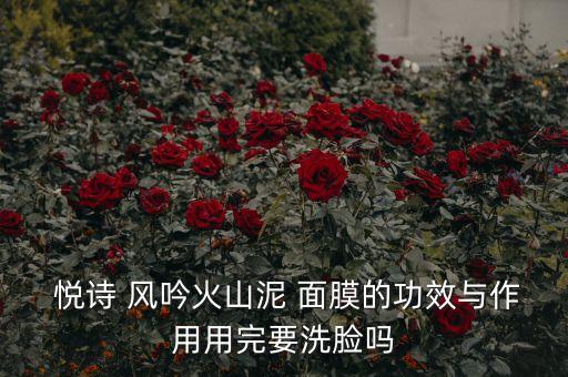  悦诗 风吟火山泥 面膜的功效与作用用完要洗脸吗
