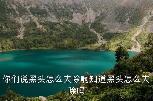 你们说黑头怎么去除啊知道黑头怎么去除吗