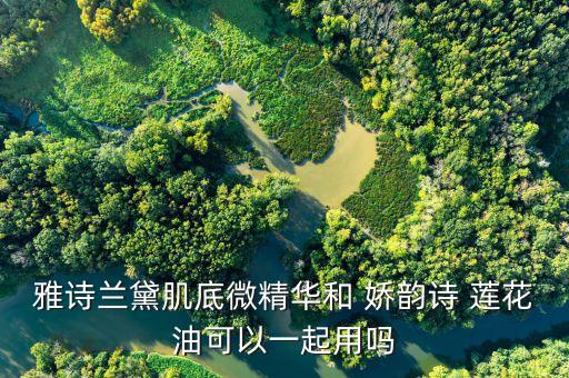 雅诗兰黛肌底微精华和 娇韵诗 莲花油可以一起用吗